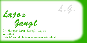 lajos gangl business card